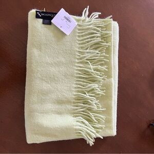 New Incalpaca Green Fringe Scarf Shawl Alpaca Wool Blend Luxury Wrap Peru 70x26”